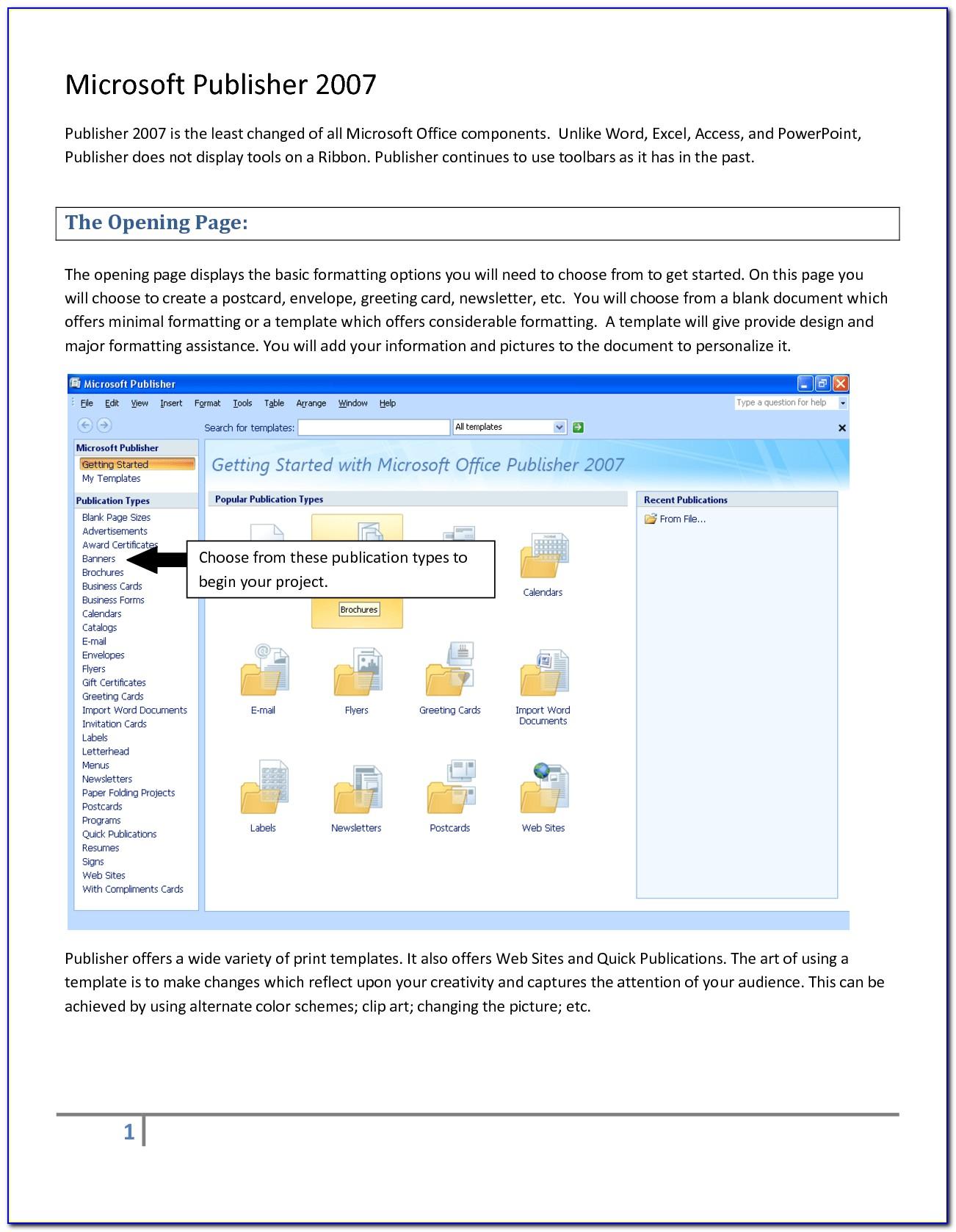 Microsoft Office Word 2007 Brochure Templates