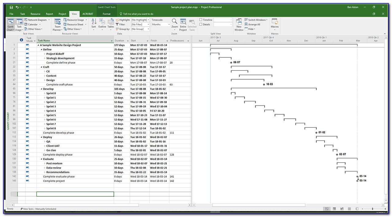Microsoft Project Plan Template For Business Projects