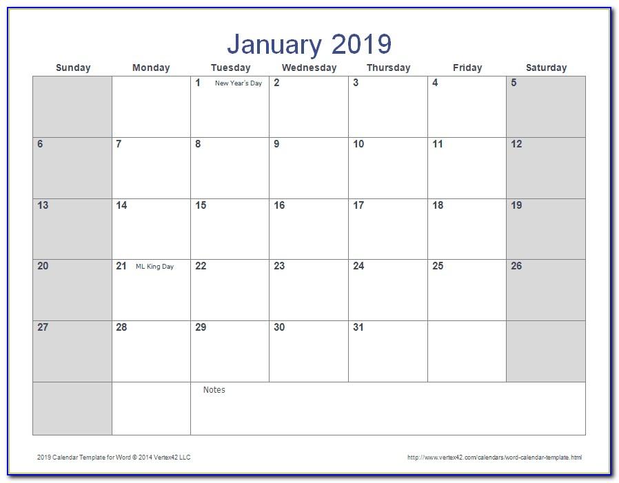 Microsoft Word 2010 Calendar Templates