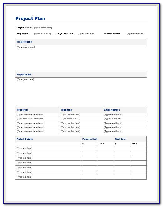Microsoft Word Project Proposal Templates
