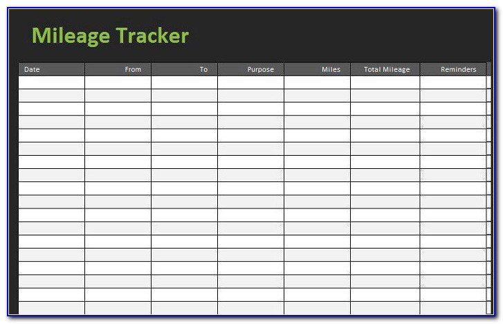 Mileage Log Template Excel Free