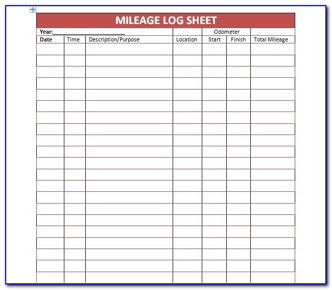 Mileage Tracker Form For Taxes
