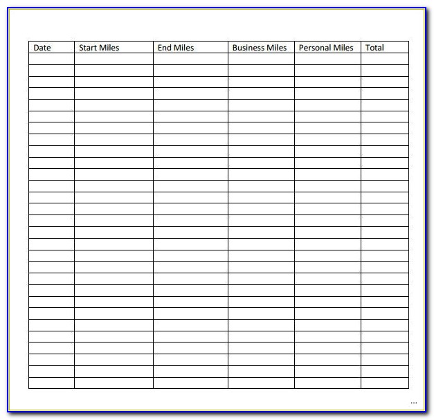 Mileage Tracker Template Excel