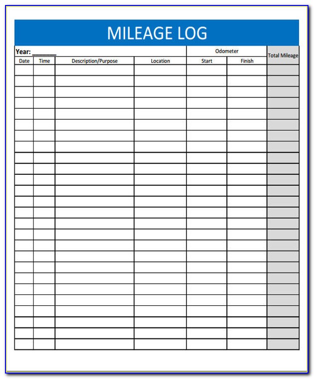 Mileage Tracking Excel Template