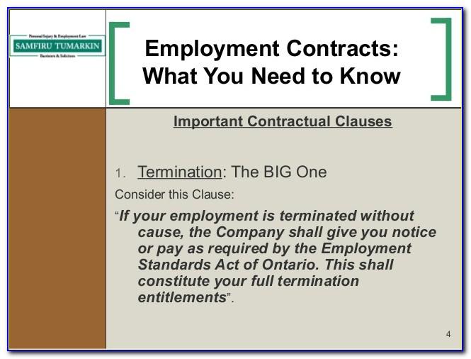 Minimum Notice Of Termination Of Employment Ontario