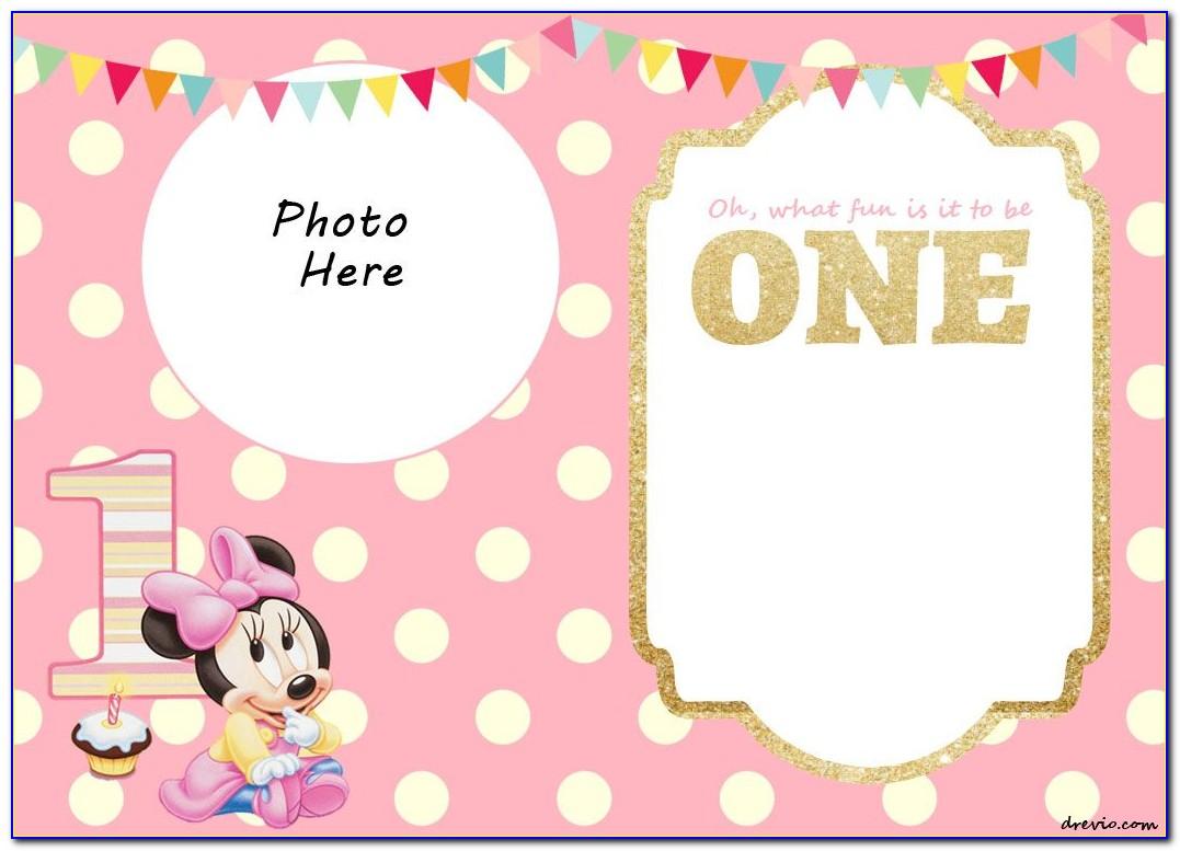 Minnie Mouse 2 Nd Birthday Invitations Template