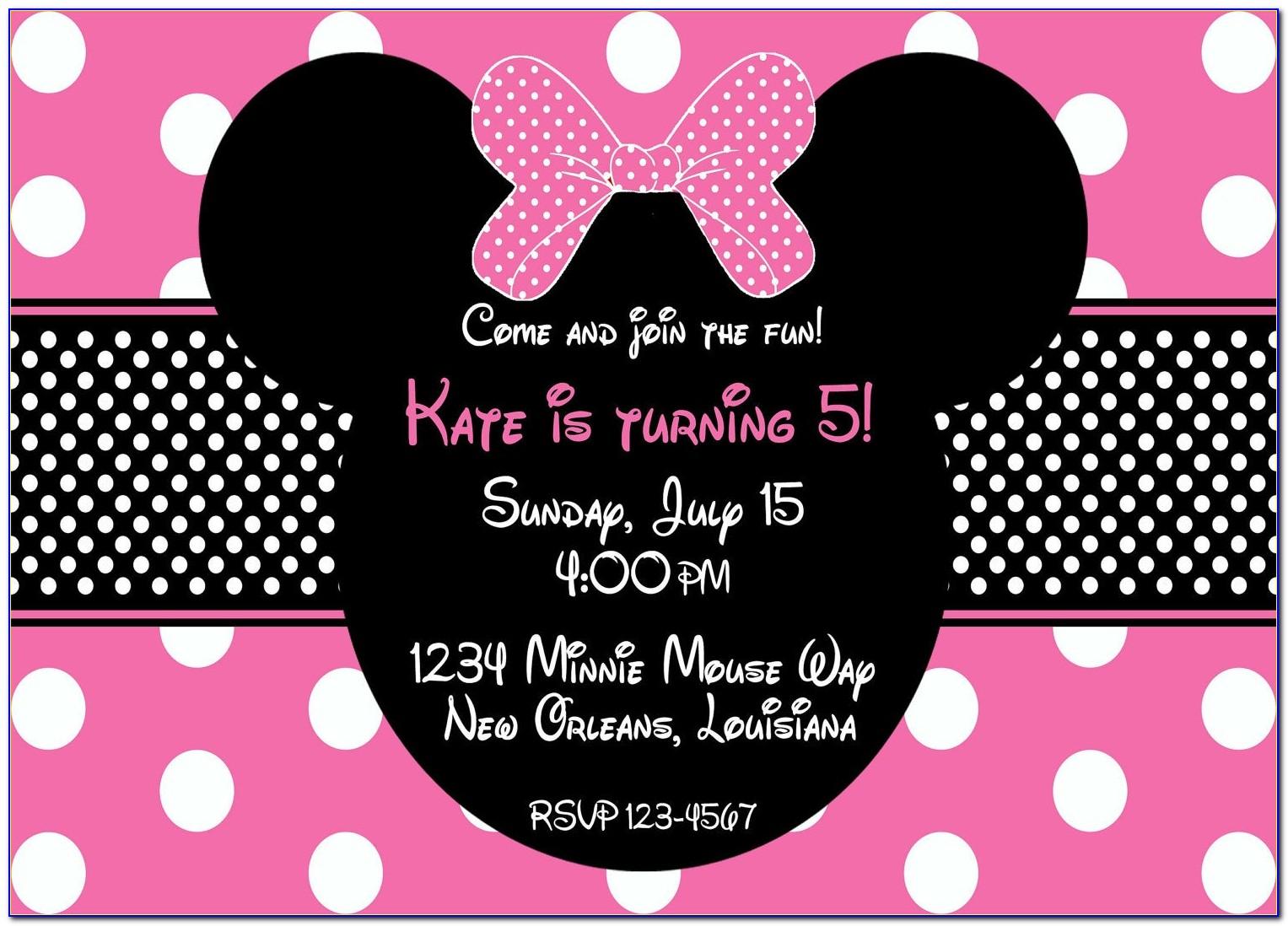 Minnie Mouse 2nd Birthday Invitation Wording with 1527x1098 Resolution.