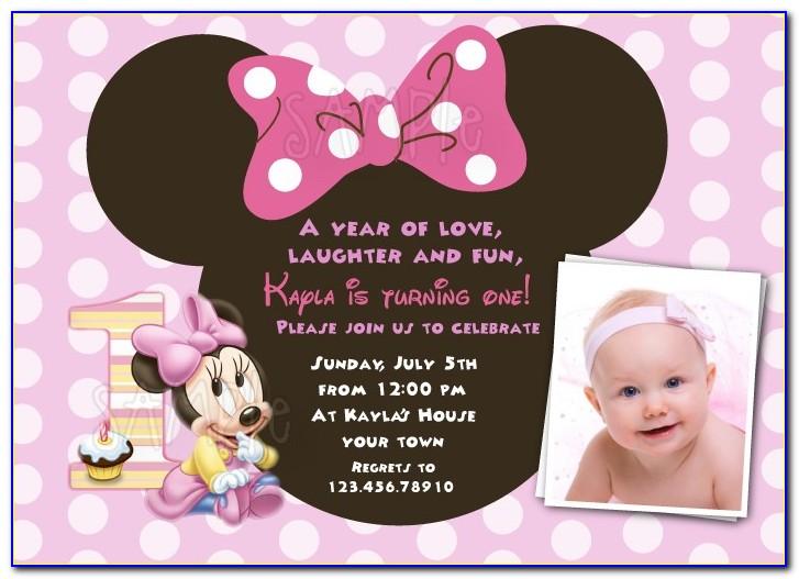 Minnie Mouse 2nd Birthday Invitations Template