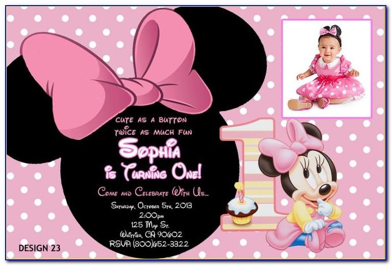Minnie Mouse Birthday Invitation Template Download