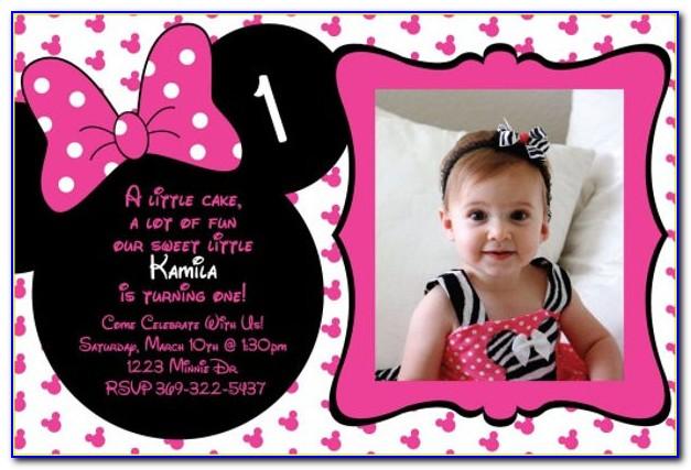 Minnie Mouse Birthday Invitation Wording