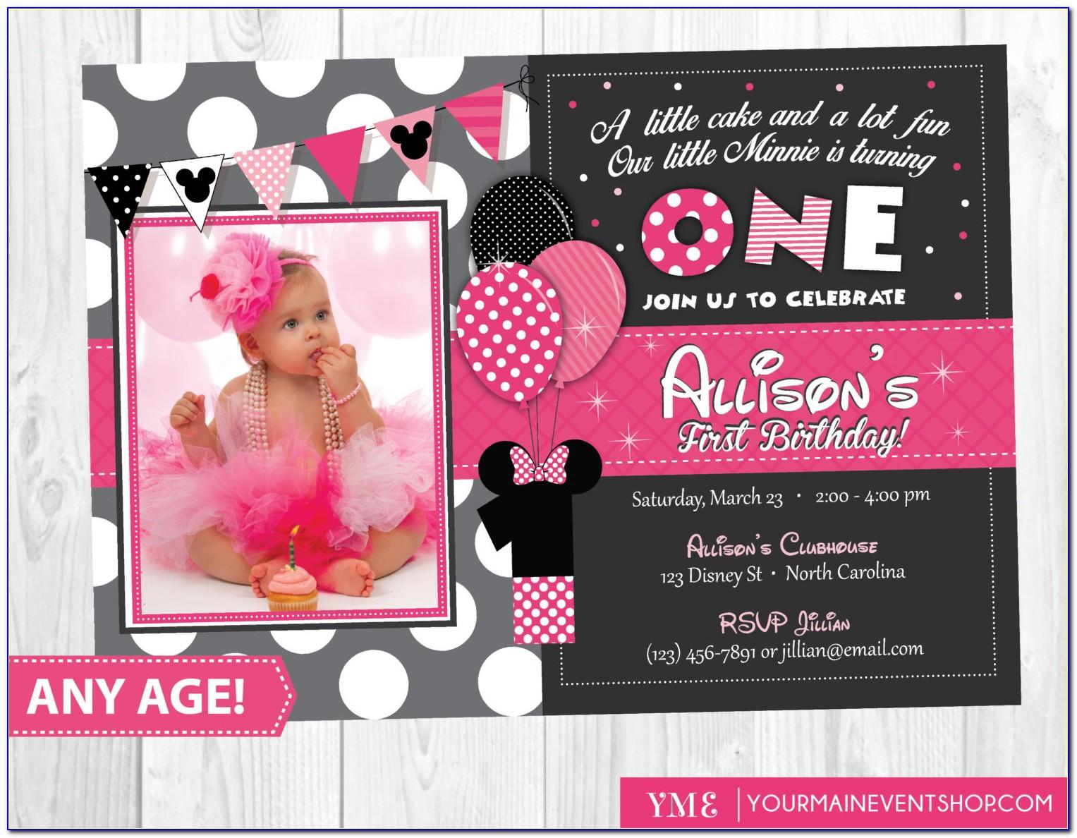 Minnie Mouse Invitation Template Free Download