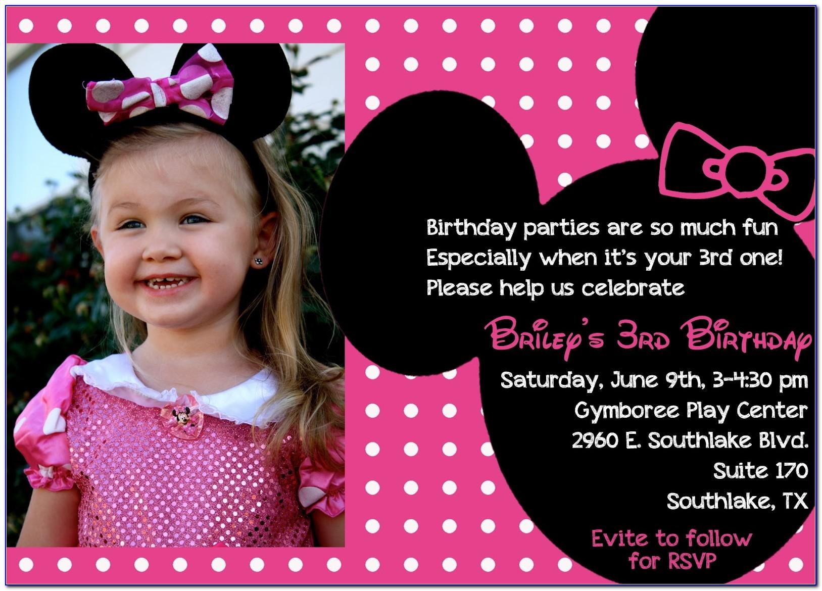Minnie Mouse Invitation Templates Free Download