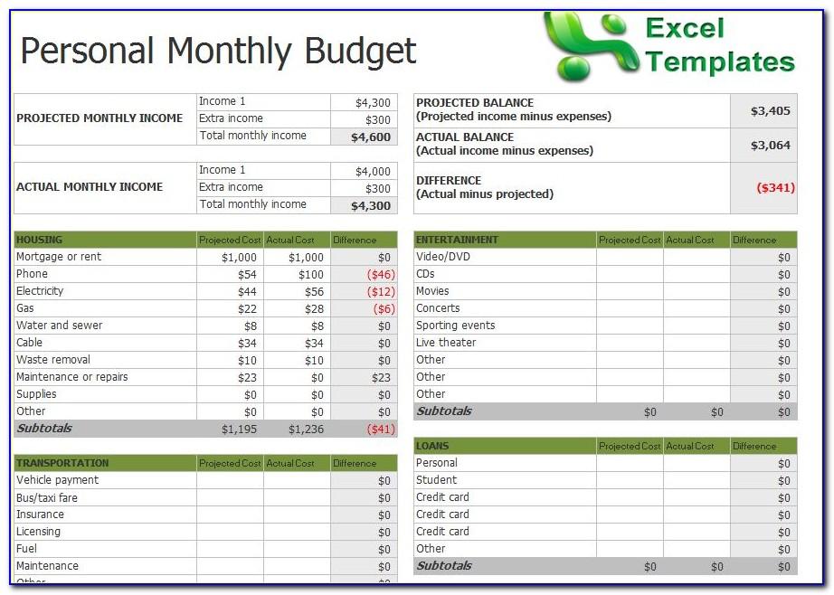 Monthly Budget Planning Template