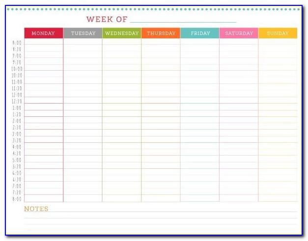 Monthly Calendar Grid Template
