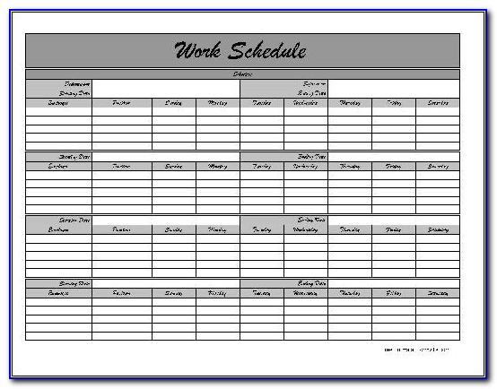 Monthly Employee Schedule Template Google Sheets