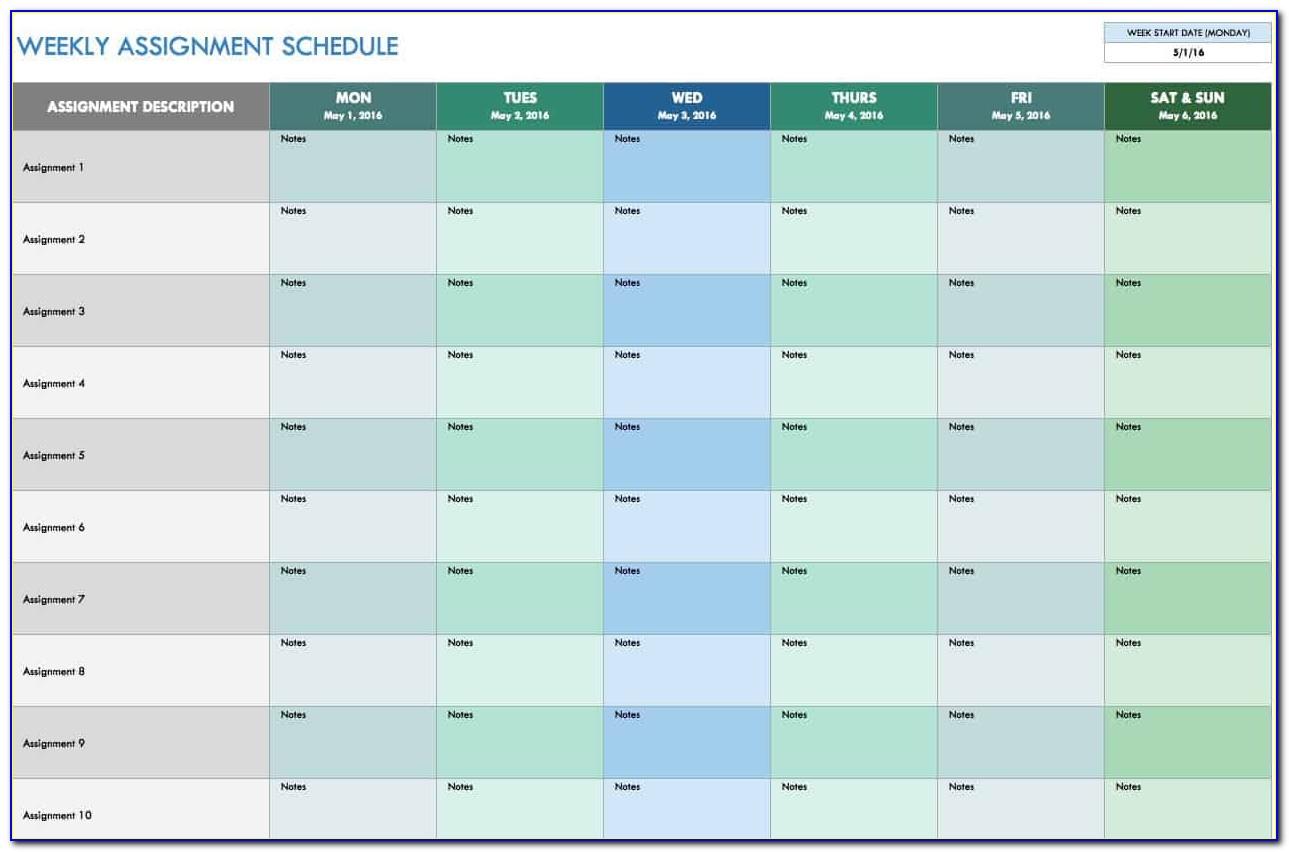 Monthly Planner Calendar Template Vector