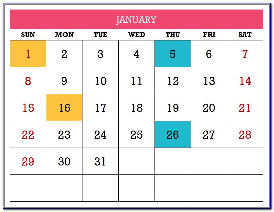 Monthly Planner Excel Template