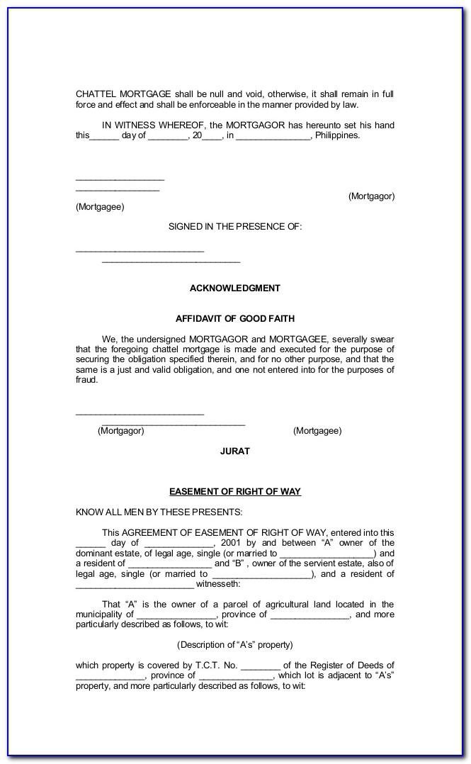 Mortgage Agreement Template Free
