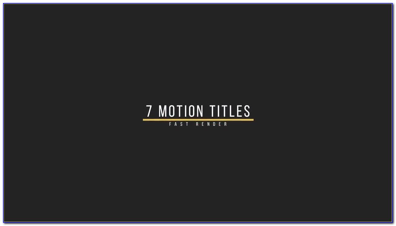 Motion 5 Title Templates