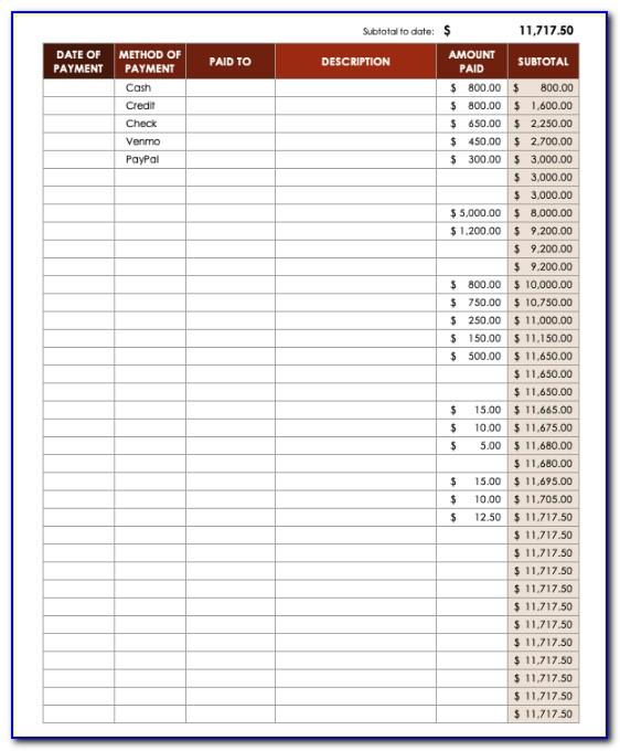 Ms Excel Expense Report Template