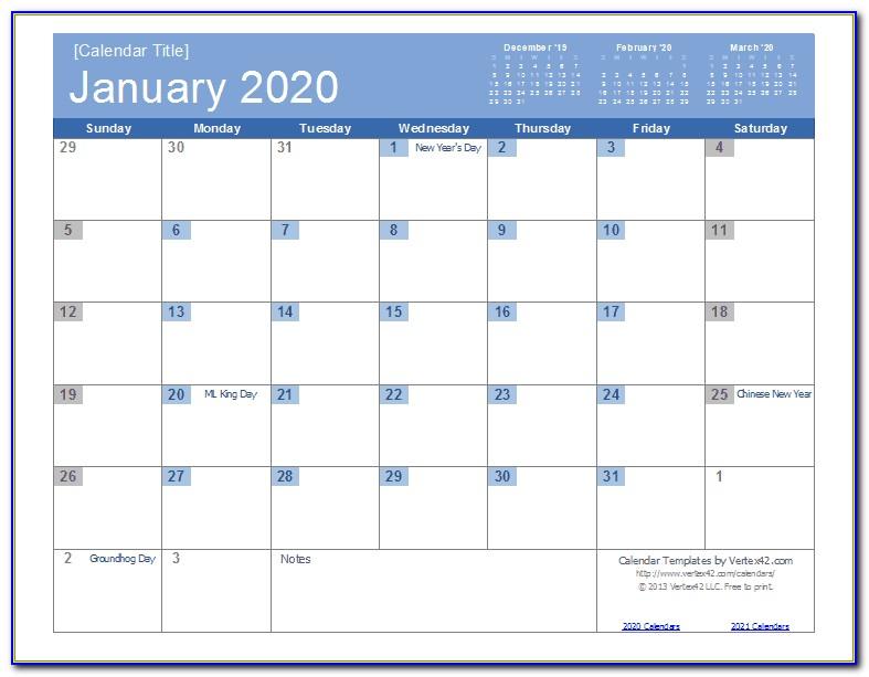 Ms Word Calendar Templates 2019