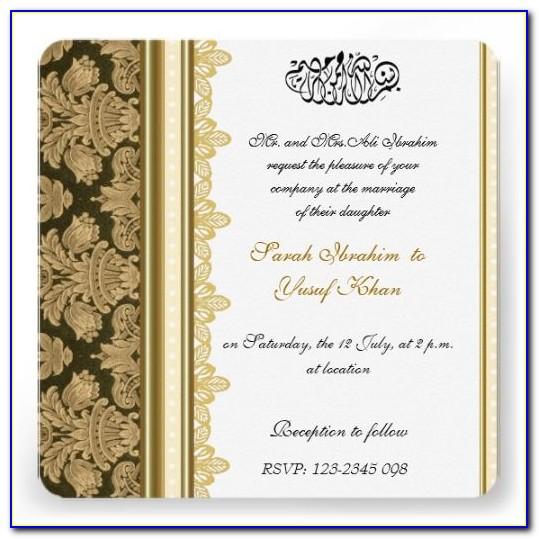 Muslim Wedding Invitation Template