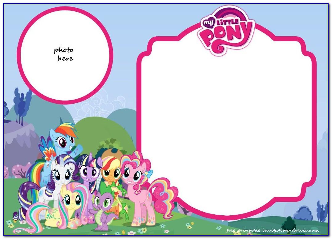 My Little Pony Birthday Invitation Card Template