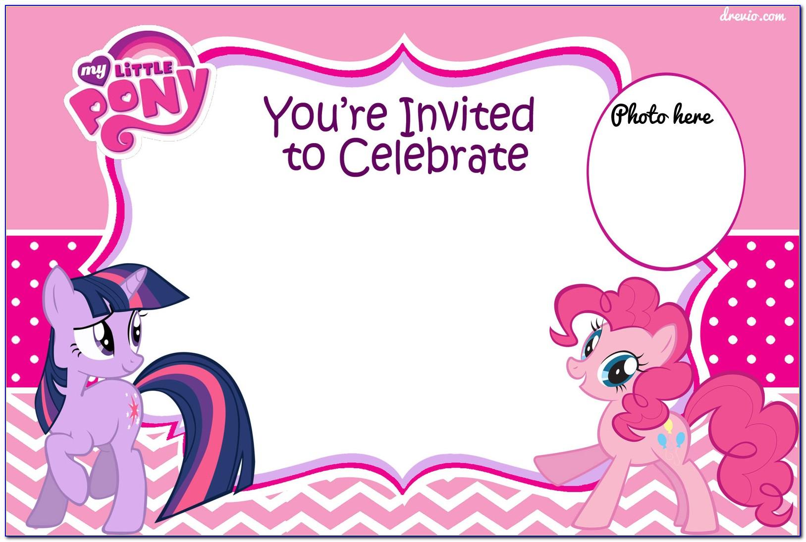 My Little Pony Birthday Invitation Templates
