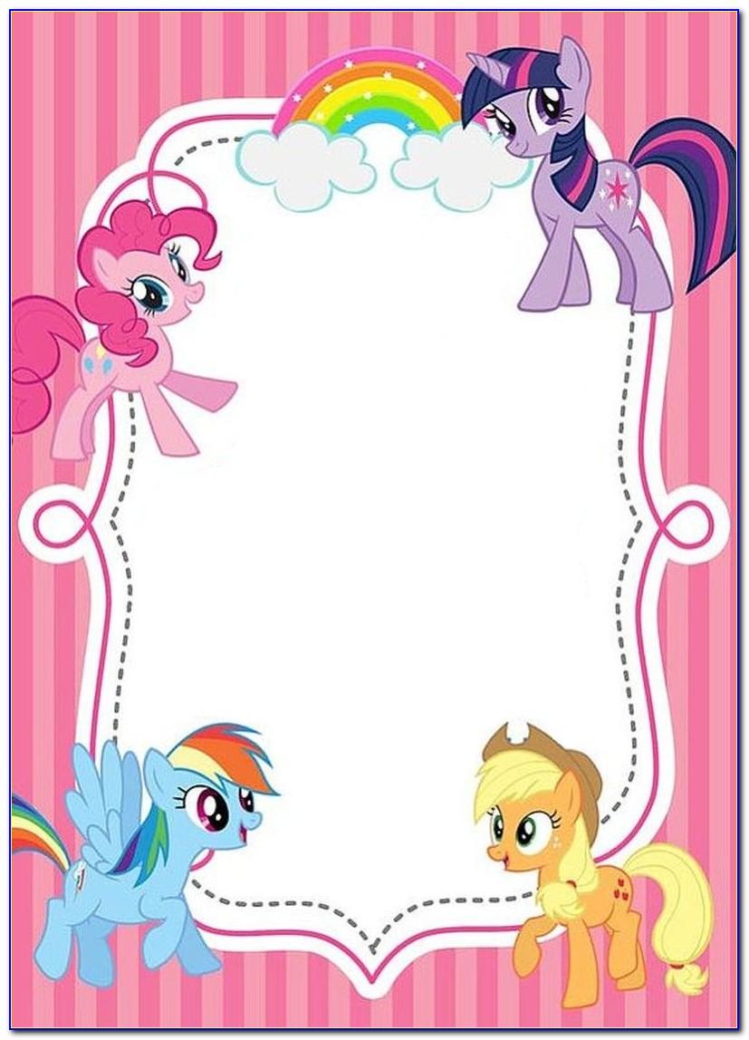 My Little Pony Invitation Card Template