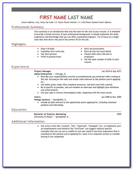 My Perfect Resume Template