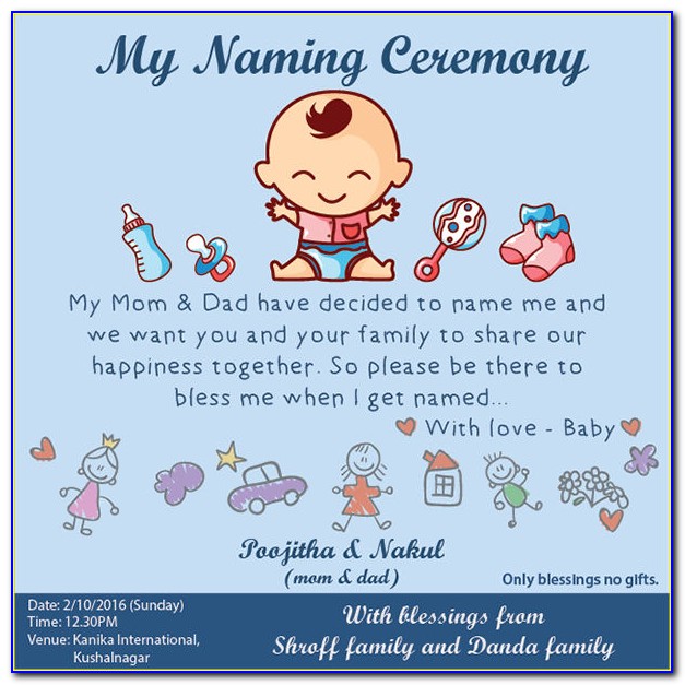 Naming Ceremony Invitation Cards India