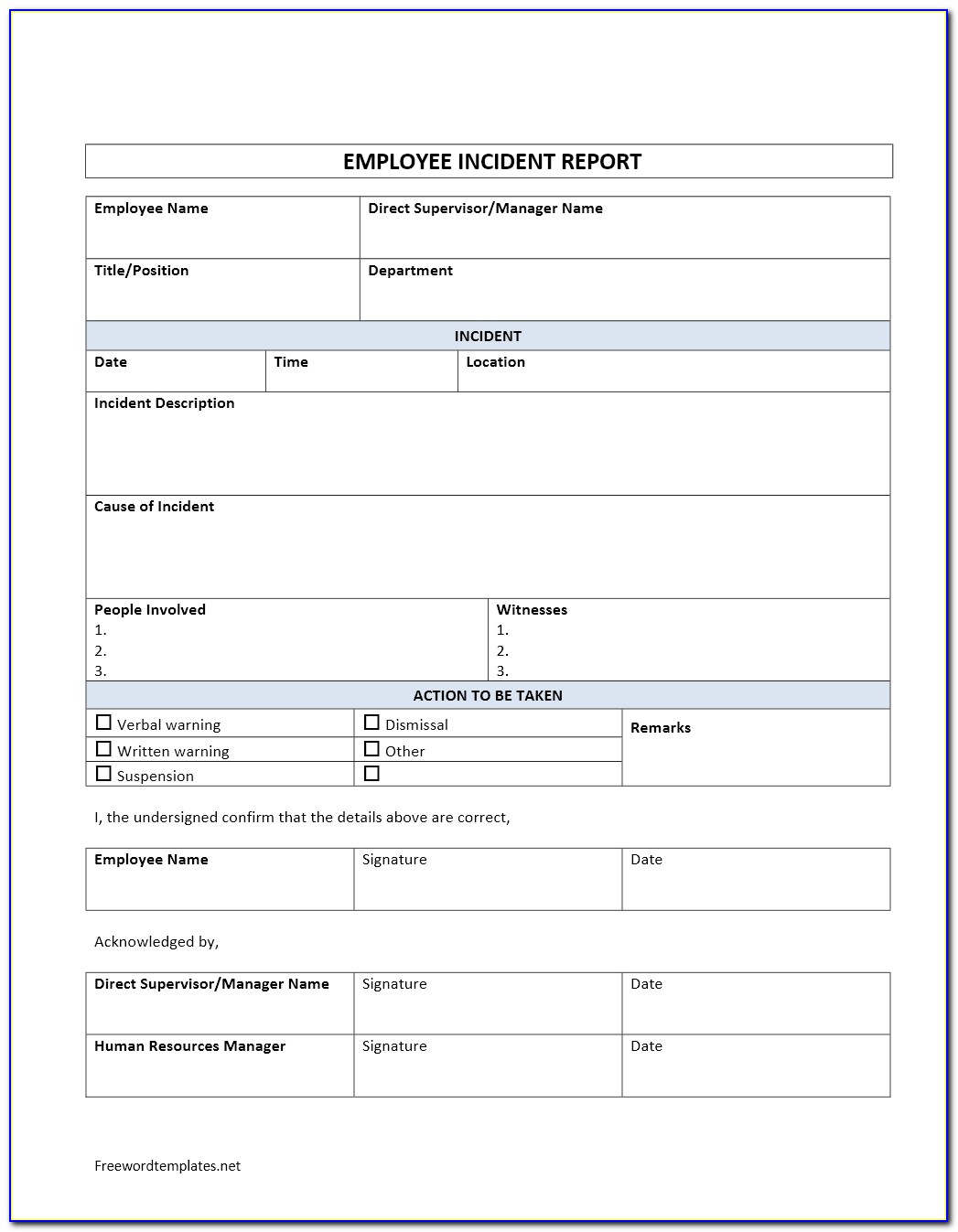 New Employee Hire Form Template Canada