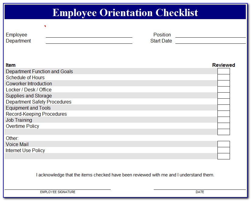 New Employee Orientation Email Template