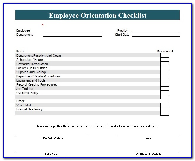 New Employee Orientation Feedback Form