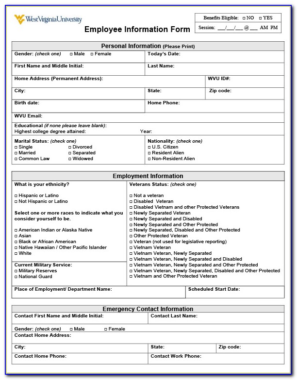 New Hire Paperwork Template