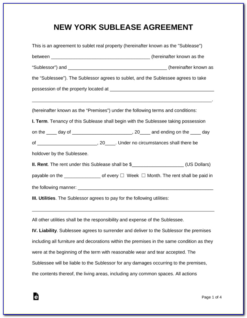 New York Residential Lease Agreement Template
