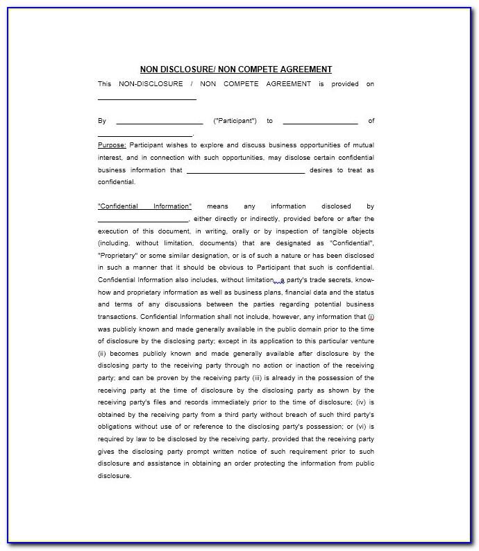 Non Disclosure Agreement Template Simple