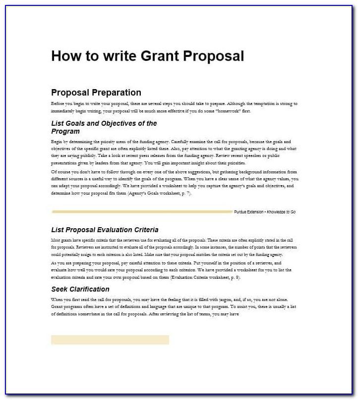 Non Profit Grant Proposal Sample