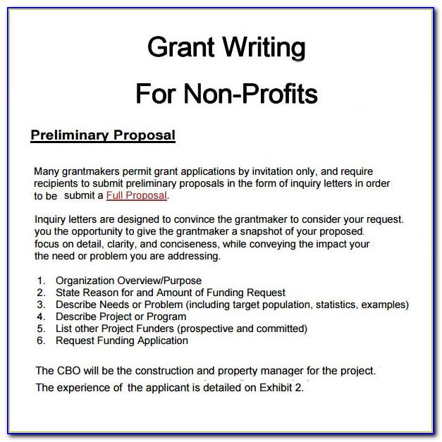 Non Profit Grant Proposal Template Free