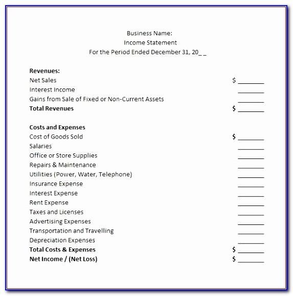 Nonprofit Financial Statements Template Excel
