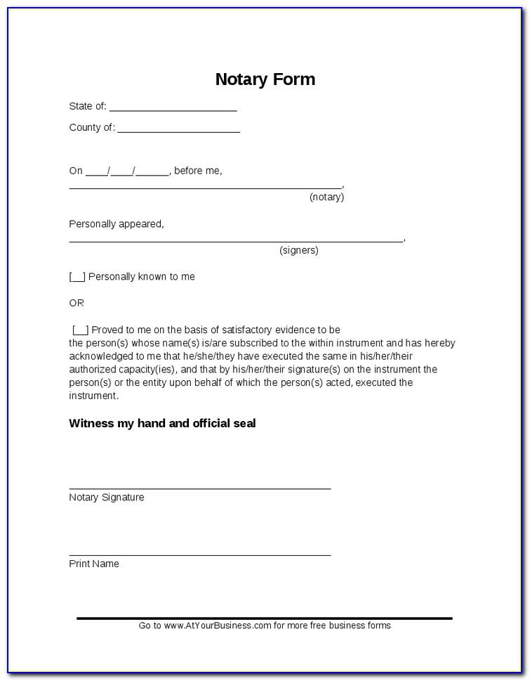 printable notary forms