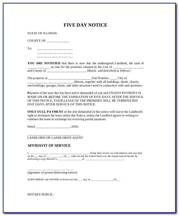 Notice Of Eviction Template Pdf