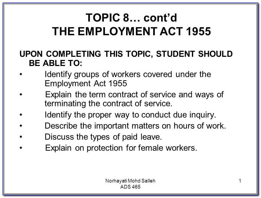 Notice Of Termination Employment Agreement
