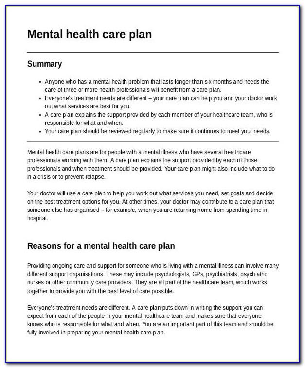 Nursing Care Plan Blank Forms