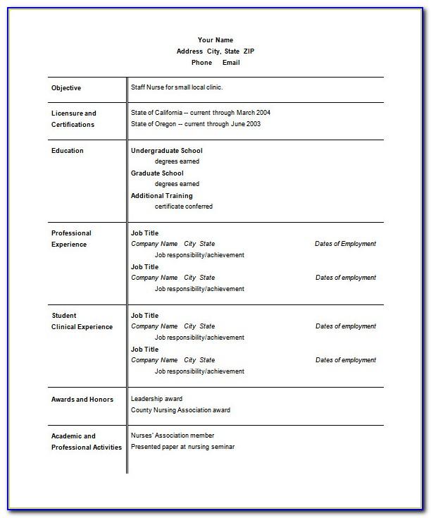 Rn Resume Examples Free