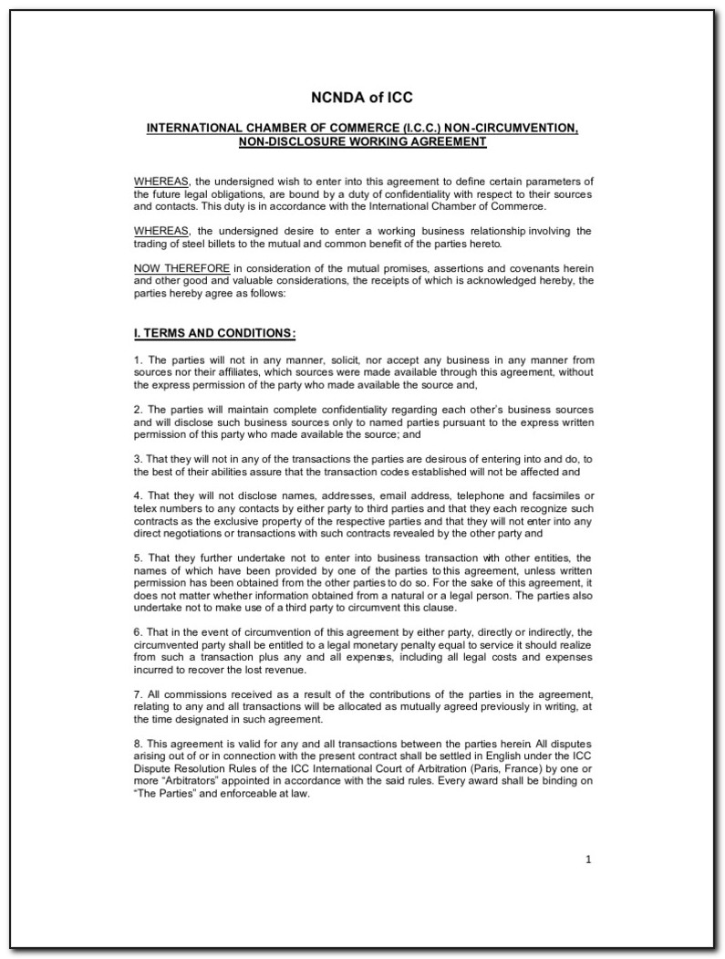 Simple Separation Agreement Template Nc