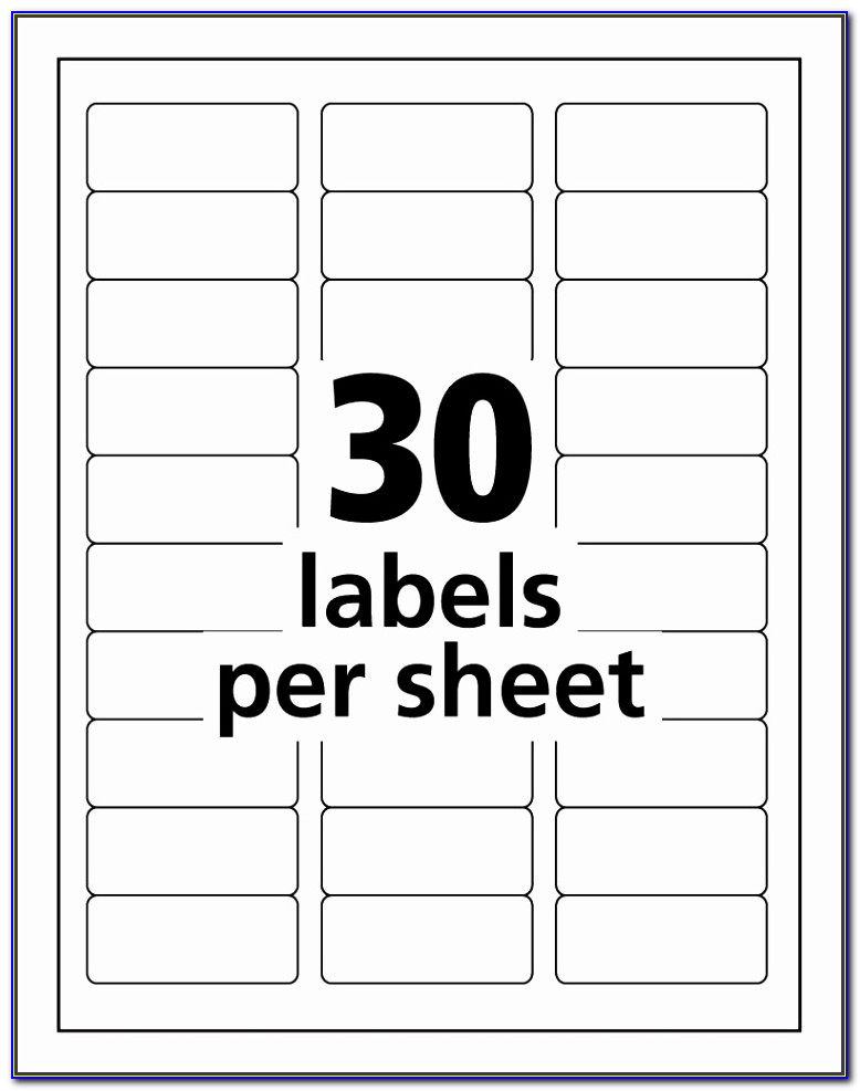 Address Label Template 30 Per Sheet