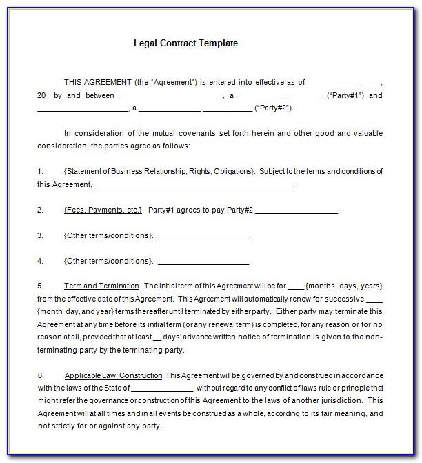 Business Legal Contract Templates