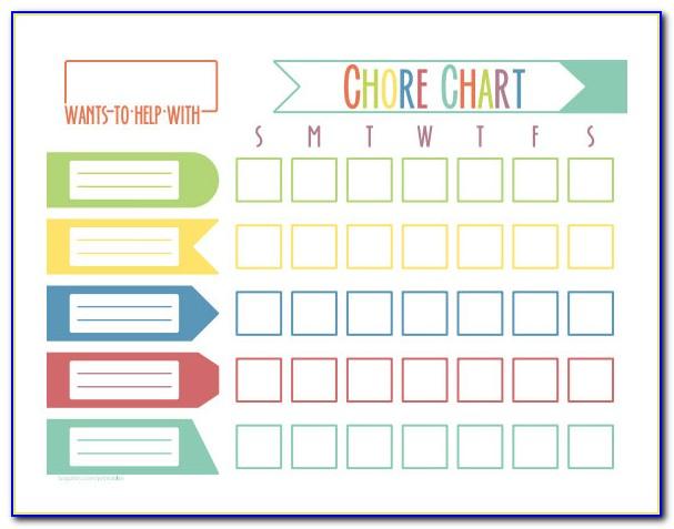 Children's Daily Chore Chart Template