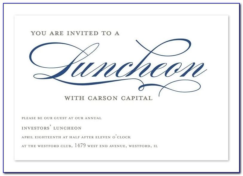 Christmas Lunch Invitation Email Template